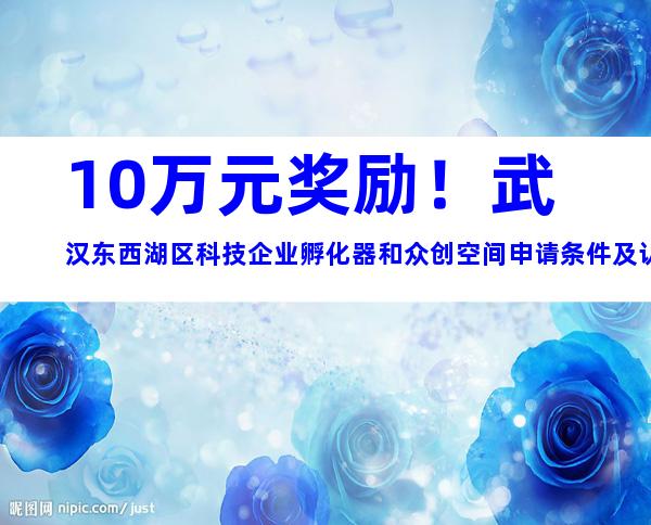 10万元奖励！武汉东西湖区科技企业孵化器和众创空间申请条件及认定流程