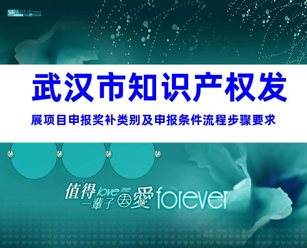 武汉市知识产权发展项目申报奖补类别及申报条件流程步骤要求